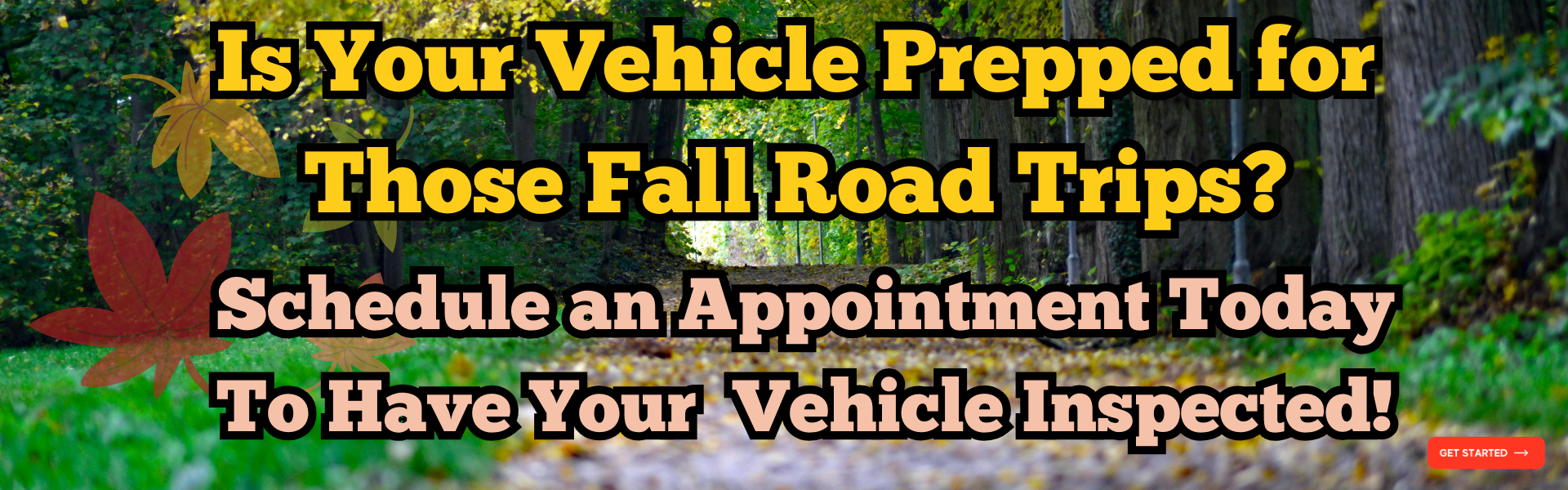 Fall vehicle maint banner Sept. 2026